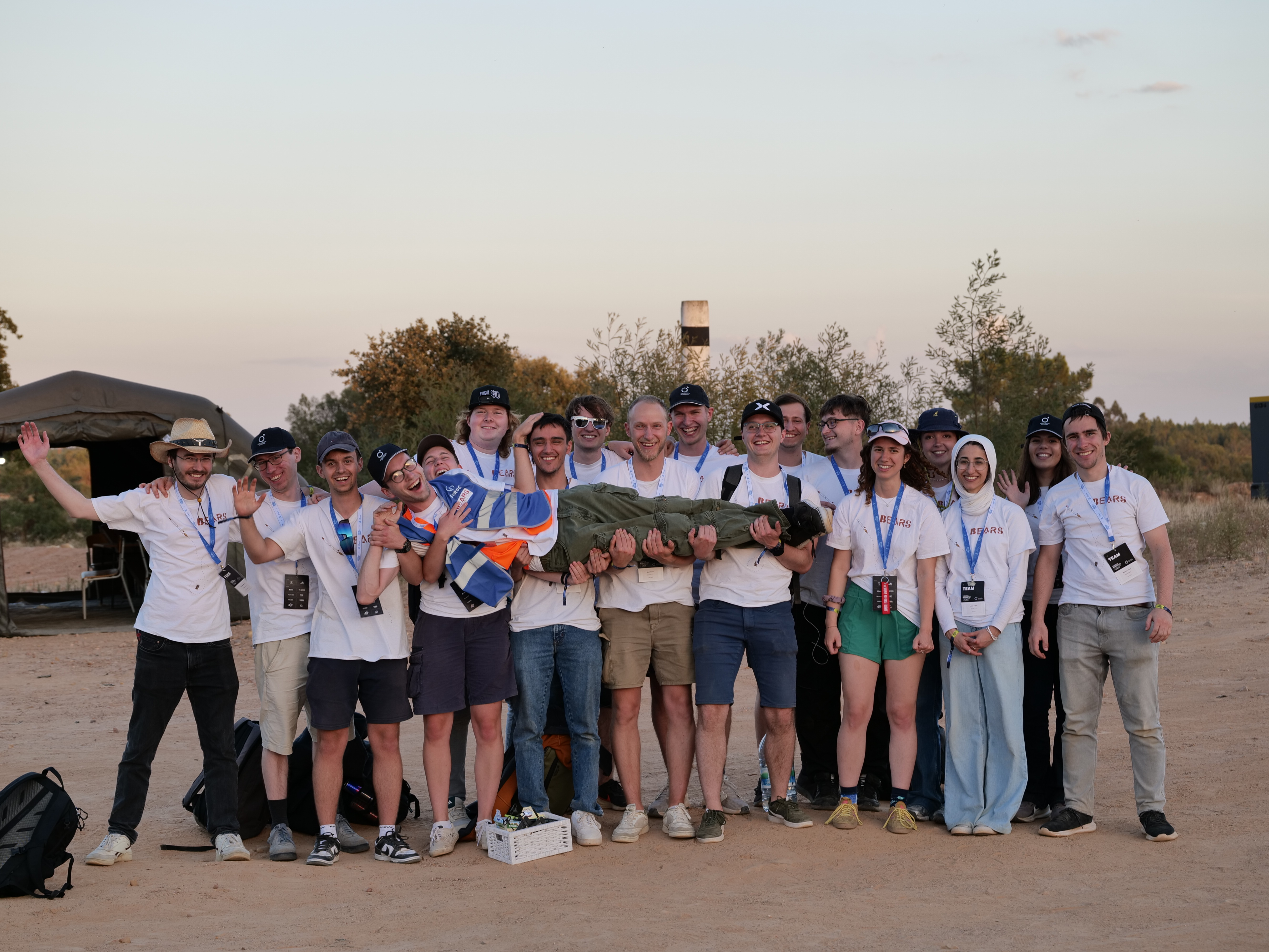 BEARS team on launch day of their STARGAZE rocket at EuRoC